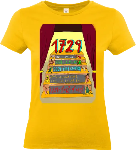Die Zahl 1729 - Mathematik, Zahlentheorie - Standard T-Shirt (Frauen)