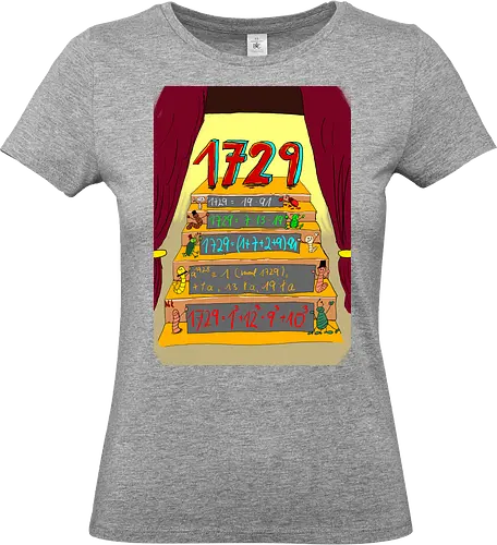 Die Zahl 1729 - Mathematik, Zahlentheorie - Standard T-Shirt (Frauen)
