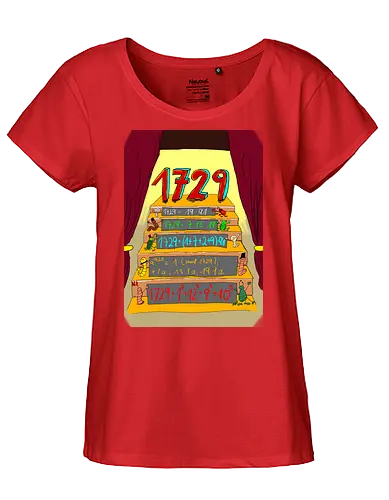 Die Zahl 1729 - Mathematik, Zahlentheorie - Fairtrade Girl Shirt