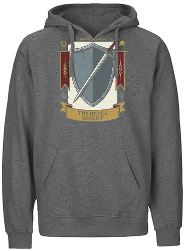 The Hedge Knight - the hedge knight shirt, seven kingdoms t-shirt, knight shield and sword graphic, high fantasy apparel, medieval heraldry clothing, chivalry t-shirt, battle worn shield design, knight errant gear, fantasy book lover gift, epic saga clothing, vintage knightly art, warrior house crest, medieval tournament tee, knightly armor illustration, fantasy world streetwear, heroic knight top, sword and shield graphic, historical fantasy merch, seven kingdoms lore shirt - Fairtrade Hoodie