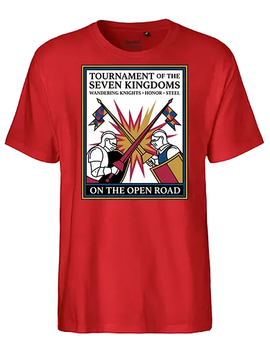Retro Knight Duel Graphic - Fairtrade T-Shirt