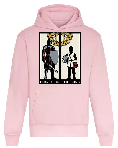 Honor on the Road - honor on the road shirt, knight and squire t-shirt, seven kingdoms graphic tee, high fantasy apparel, medieval knight clothing, master and apprentice shirt, wandering knight design, epic fantasy t-shirt, knightly honor top, fantasy book lover gift, vintage heraldry style, armored warrior apparel, medieval quest clothing, heroic silhouette shirt, sword and shield art, fantasy world streetwear, chivalry and honor tee, knightly duo graphic, seven kingdoms lore merch - Heavyweight Hoodie