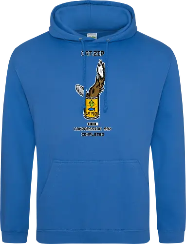 Lustige Geek-Katze für Food- und Computer-Nerds