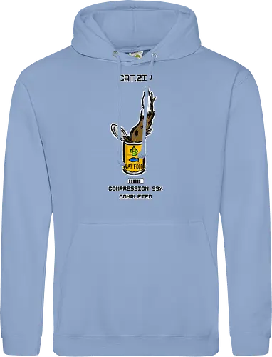 Lustige Geek-Katze für Food- und Computer-Nerds