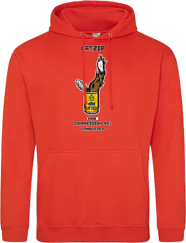 Lustige Geek-Katze für Food- und Computer-Nerds