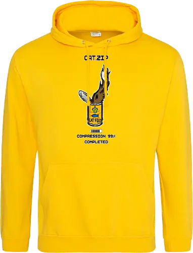 Lustige Geek-Katze für Food- und Computer-Nerds