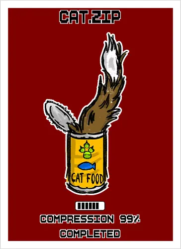 Lustige Geek-Katze für Food- und Computer-Nerds