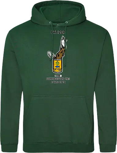 Lustige Geek-Katze für Food- und Computer-Nerds