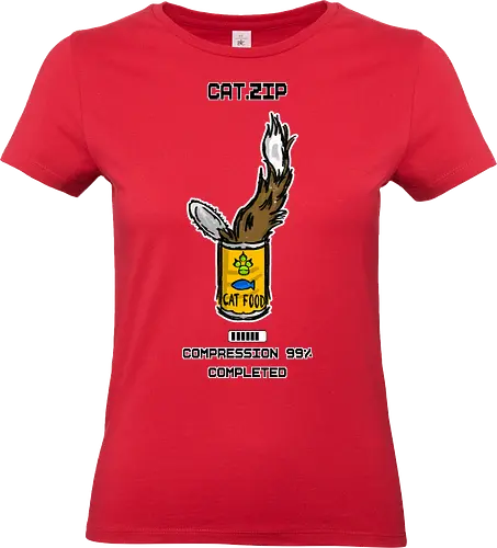 Lustige Geek-Katze für Food- und Computer-Nerds - popkultur, meme stil, witziges motiv, funny design, geschenkidee, trendig, tech lifestyle, tierillustration, katze, katzenliebhaber, geek, nerd, programmierer, coding, computer, pc, tech humor, foodie, essen, lustig, sarkasmus, nerd humor, comic stil, cartoon katze, kawaii - Standard T-Shirt (Frauen)