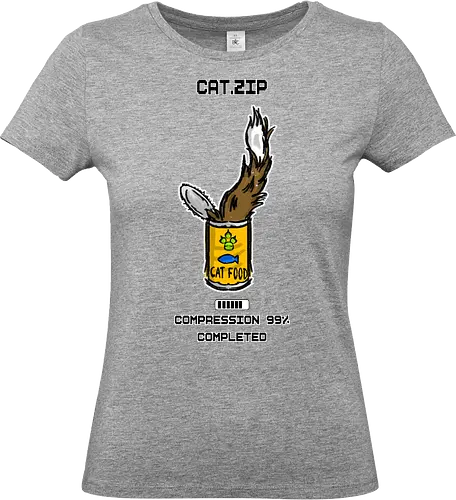 Lustige Geek-Katze für Food- und Computer-Nerds - popkultur, meme stil, witziges motiv, funny design, geschenkidee, trendig, tech lifestyle, tierillustration, katze, katzenliebhaber, geek, nerd, programmierer, coding, computer, pc, tech humor, foodie, essen, lustig, sarkasmus, nerd humor, comic stil, cartoon katze, kawaii - Standard T-Shirt (Frauen)