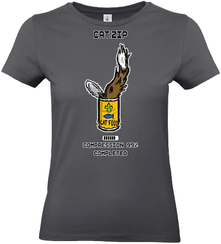 Lustige Geek-Katze für Food- und Computer-Nerds - popkultur, meme stil, witziges motiv, funny design, geschenkidee, trendig, tech lifestyle, tierillustration, katze, katzenliebhaber, geek, nerd, programmierer, coding, computer, pc, tech humor, foodie, essen, lustig, sarkasmus, nerd humor, comic stil, cartoon katze, kawaii - Standard T-Shirt (Frauen)