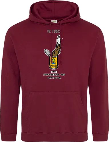 Lustige Geek-Katze für Food- und Computer-Nerds