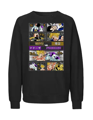 Goku vs Freezer - dragon ball z, goku, frieza, goku vs frieza, anime battle, legendary fight, shonen anime, manga anime, japanese anime, anime art - Fairtrade Sweatshirt