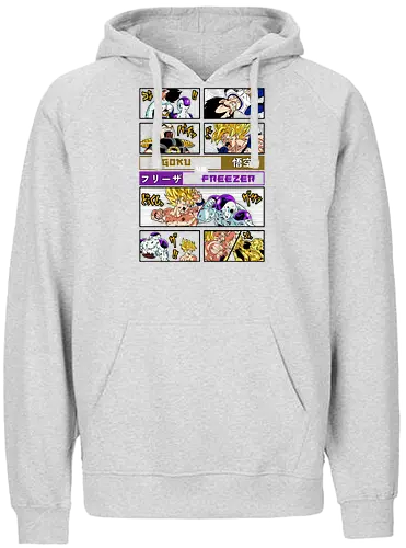 Goku vs Freezer - dragon ball z, goku, frieza, goku vs frieza, anime battle, legendary fight, shonen anime, manga anime, japanese anime, anime art - Fairtrade Hoodie