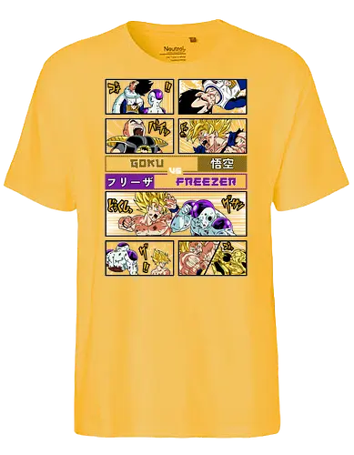 Goku vs Freezer - dragon ball z, goku, frieza, goku vs frieza, anime battle, legendary fight, shonen anime, manga anime, japanese anime, anime art - Fairtrade T-Shirt