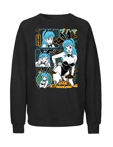 Bulma - Dragon, bulma, bulma briefs, anime girl, classic anime, manga anime, japanese anime, anime art, otaku style - Fairtrade Sweatshirt