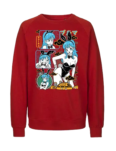 Bulma - Dragon, bulma, bulma briefs, anime girl, classic anime, manga anime, japanese anime, anime art, otaku style - Fairtrade Sweatshirt