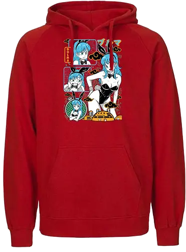 Bulma - Dragon, bulma, bulma briefs, anime girl, classic anime, manga anime, japanese anime, anime art, otaku style - Fairtrade Hoodie