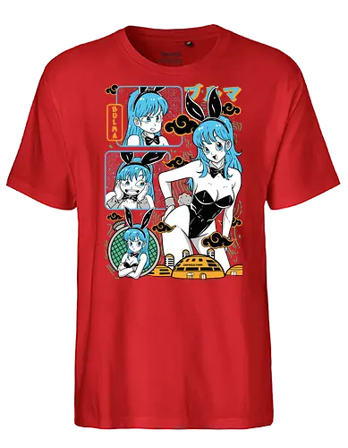 Bulma - Dragon, bulma, bulma briefs, anime girl, classic anime, manga anime, japanese anime, anime art, otaku style - Fairtrade T-Shirt