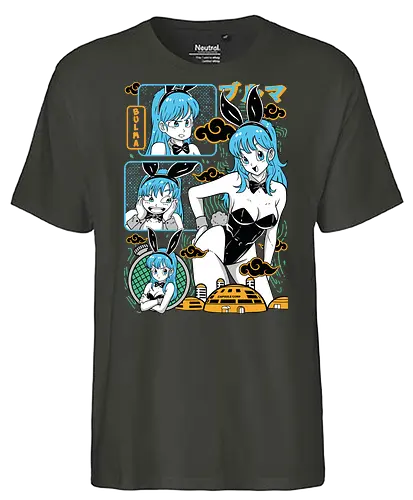 Bulma - Dragon, bulma, bulma briefs, anime girl, classic anime, manga anime, japanese anime, anime art, otaku style - Fairtrade T-Shirt