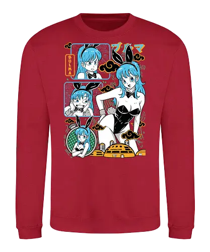Bulma - Dragon, bulma, bulma briefs, anime girl, classic anime, manga anime, japanese anime, anime art, otaku style - Sweatshirt