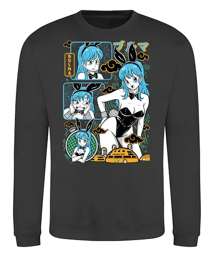 Bulma - Dragon, bulma, bulma briefs, anime girl, classic anime, manga anime, japanese anime, anime art, otaku style - Sweatshirt