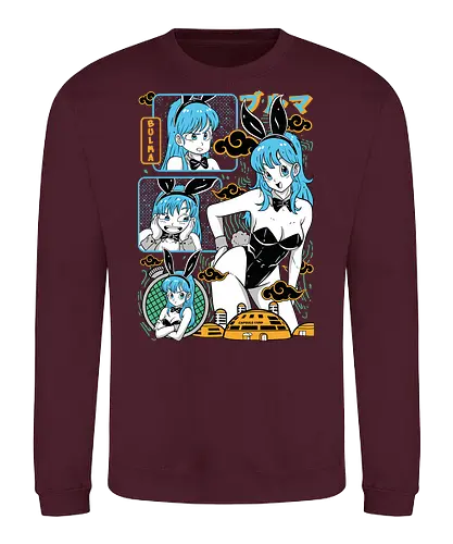 Bulma - Dragon, bulma, bulma briefs, anime girl, classic anime, manga anime, japanese anime, anime art, otaku style - Sweatshirt