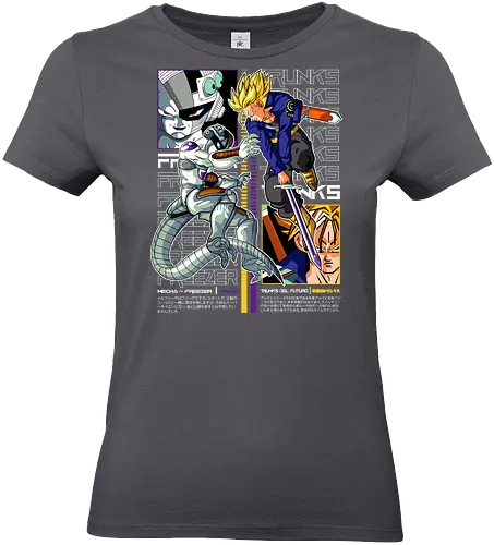 Future Trunks vs Frieza - dragon ball z, future trunks, mecha frieza, trunks vs frieza, anime battle, legendary scene, shonen anime, manga anime, japanese anime, anime art - Standard T-Shirt (Frauen)
