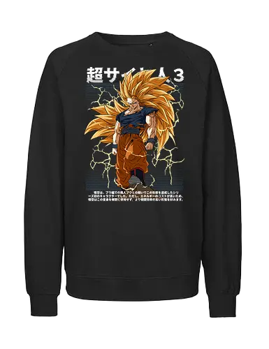 Son Goku ssj3 - dragon ball z, goku ssj3, super saiyan 3, anime character, shonen anime, manga anime, japanese anime, anime art, otaku style - Fairtrade Sweatshirt