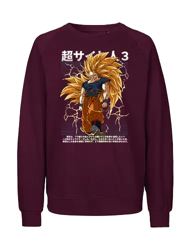 Son Goku ssj3 - dragon ball z, goku ssj3, super saiyan 3, anime character, shonen anime, manga anime, japanese anime, anime art, otaku style - Fairtrade Sweatshirt