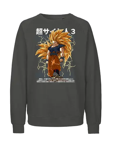 Son Goku ssj3 - dragon ball z, goku ssj3, super saiyan 3, anime character, shonen anime, manga anime, japanese anime, anime art, otaku style - Fairtrade Sweatshirt