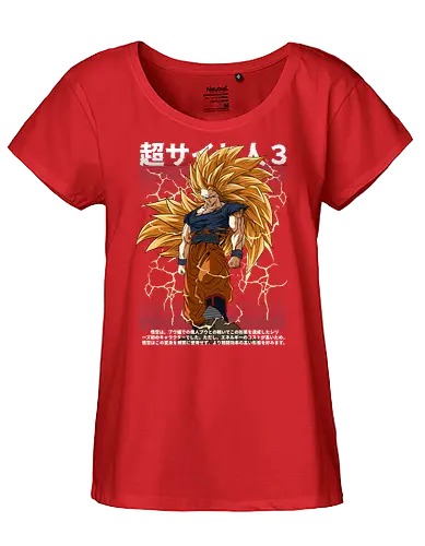 Son Goku ssj3 - dragon ball z, goku ssj3, super saiyan 3, anime character, shonen anime, manga anime, japanese anime, anime art, otaku style - Fairtrade Girl Shirt