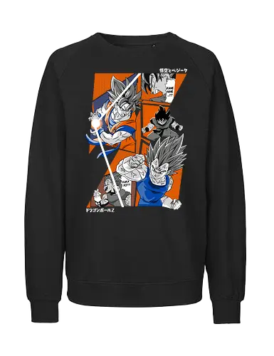 Goku vs Vegeta - dragon ball z, goku vs vegeta, anime battle, saiyan rivalry, shonen anime, manga anime, japanese anime, anime art, otaku style - Fairtrade Sweatshirt