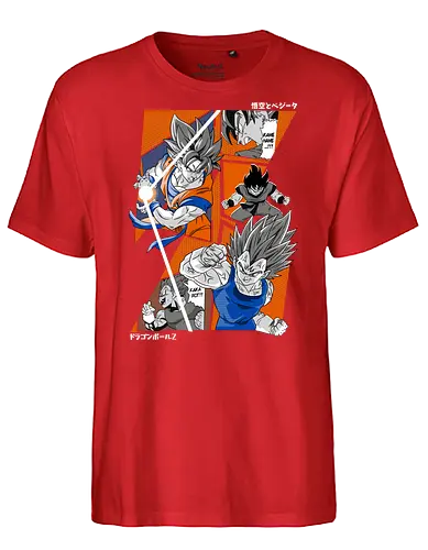 Goku vs Vegeta - dragon ball z, goku vs vegeta, anime battle, saiyan rivalry, shonen anime, manga anime, japanese anime, anime art, otaku style - Fairtrade T-Shirt