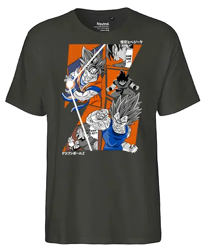 Goku vs Vegeta - dragon ball z, goku vs vegeta, anime battle, saiyan rivalry, shonen anime, manga anime, japanese anime, anime art, otaku style - Fairtrade T-Shirt