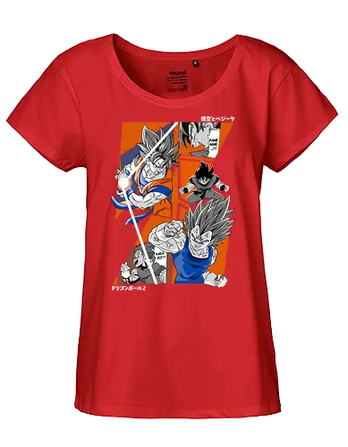 Goku vs Vegeta - dragon ball z, goku vs vegeta, anime battle, saiyan rivalry, shonen anime, manga anime, japanese anime, anime art, otaku style - Fairtrade Girl Shirt