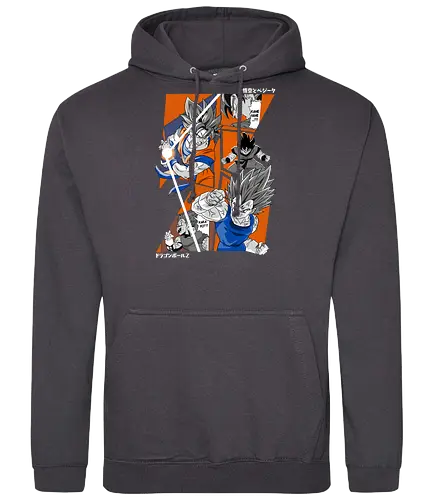 Goku vs Vegeta - dragon ball z, goku vs vegeta, anime battle, saiyan rivalry, shonen anime, manga anime, japanese anime, anime art, otaku style - Standard Hoodie