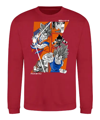 Goku vs Vegeta - dragon ball z, goku vs vegeta, anime battle, saiyan rivalry, shonen anime, manga anime, japanese anime, anime art, otaku style - Sweatshirt