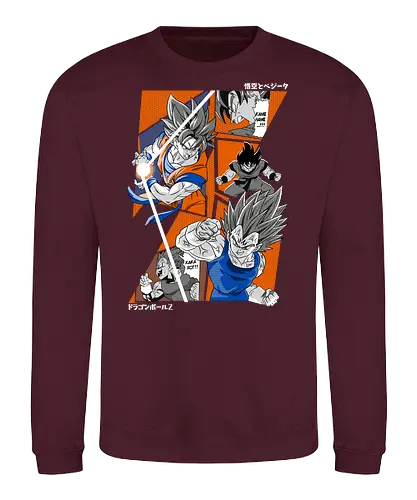 Goku vs Vegeta - dragon ball z, goku vs vegeta, anime battle, saiyan rivalry, shonen anime, manga anime, japanese anime, anime art, otaku style - Sweatshirt