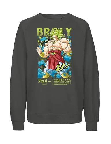 Broly Legendary Ssj - dragon ball z, broly, legendary super saiyan, broly ssj, anime villain, shonen anime, manga anime, japanese anime, anime art, otaku style - Fairtrade Sweatshirt
