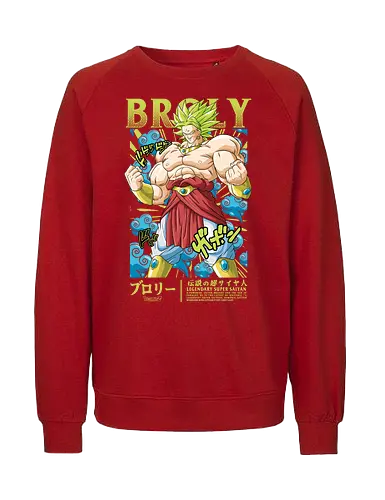 Broly Legendary Ssj - dragon ball z, broly, legendary super saiyan, broly ssj, anime villain, shonen anime, manga anime, japanese anime, anime art, otaku style - Fairtrade Sweatshirt