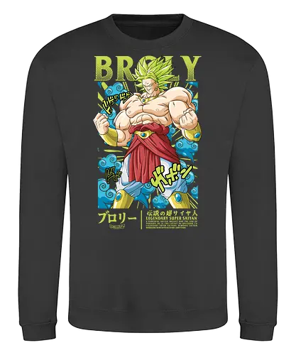 Broly Legendary Ssj - dragon ball z, broly, legendary super saiyan, broly ssj, anime villain, shonen anime, manga anime, japanese anime, anime art, otaku style - Sweatshirt