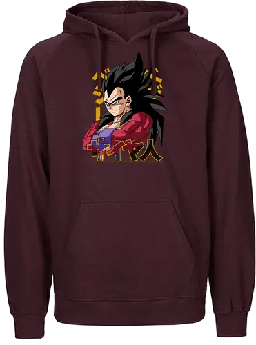 Vegeta Ssj4 - dragon ball gt, vegeta ssj4, super saiyan 4, saiyan warrior, anime character, shonen anime, manga anime, japanese anime, anime art - Fairtrade Hoodie