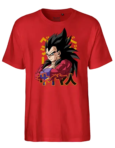 Vegeta Ssj4 - dragon ball gt, vegeta ssj4, super saiyan 4, saiyan warrior, anime character, shonen anime, manga anime, japanese anime, anime art - Fairtrade T-Shirt