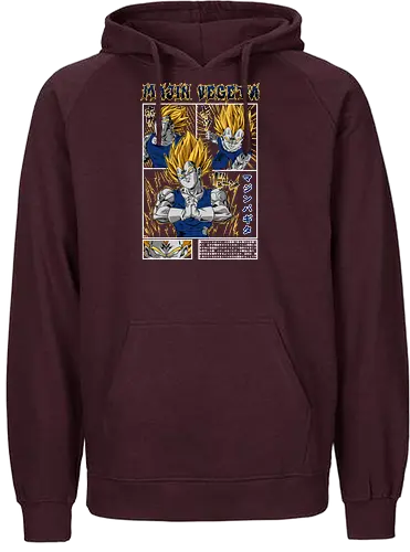 Majin Vegeta - dragon ball z, majin vegeta, possessed vegeta, saiyan pride, anime character, shonen anime, manga anime, japanese anime, anime art - Fairtrade Hoodie
