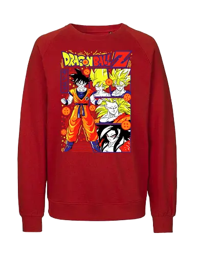 Goku Dragon Z - dragon ball z, goku, son goku, anime hero, saiyan warrior, shonen anime, manga anime, japanese anime, anime art - Fairtrade Sweatshirt