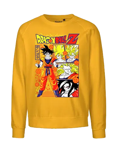 Goku Dragon Z - dragon ball z, goku, son goku, anime hero, saiyan warrior, shonen anime, manga anime, japanese anime, anime art - Fairtrade Sweatshirt