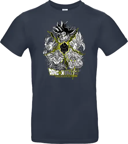 Super Saiyans - super saiyans, dragon ball z, goku super saiyan, gohan super saiyan, vegeta super saiyan, trunks super saiyan, broly super saiyan, saiyan warriors, shonen anime, anime art - Standard T-Shirt