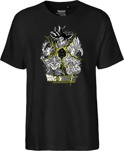 Super Saiyans - super saiyans, dragon ball z, goku super saiyan, gohan super saiyan, vegeta super saiyan, trunks super saiyan, broly super saiyan, saiyan warriors, shonen anime, anime art - Fairtrade T-Shirt