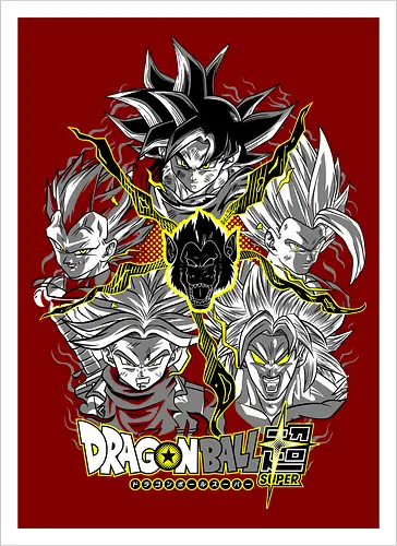 Super Saiyans - super saiyans, dragon ball z, goku super saiyan, gohan super saiyan, vegeta super saiyan, trunks super saiyan, broly super saiyan, saiyan warriors, shonen anime, anime art - Kunstdruck